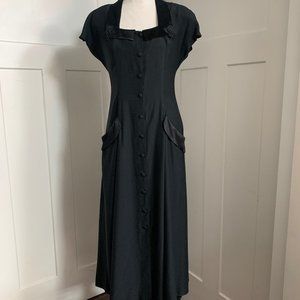 Wild Rose Late 90s Retro Black Cocktail Dress Size 4